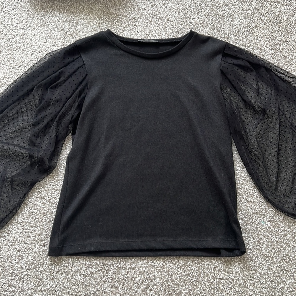 Zara Chiffon Sleeved Sweater
